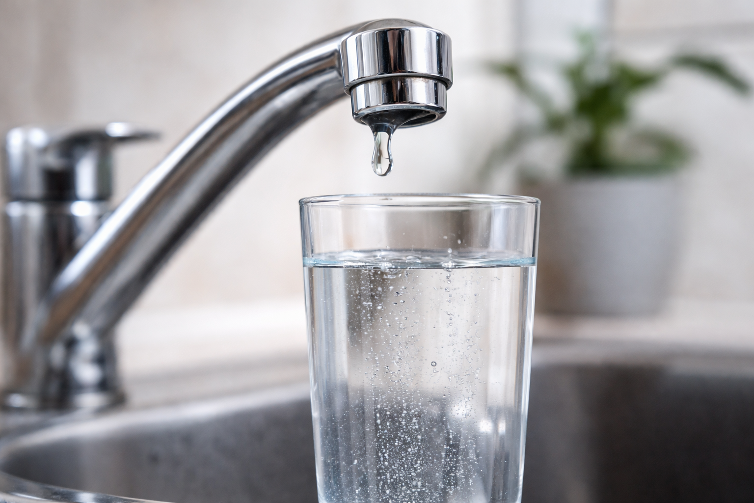 Imagine cu un robinet și un pahar cu apă, folosită ilustrativ pentru anunțul privind oprirea apei în Eforie Sud și Tuzla