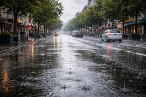 Nori de ploaie deasupra municipiului Constanța