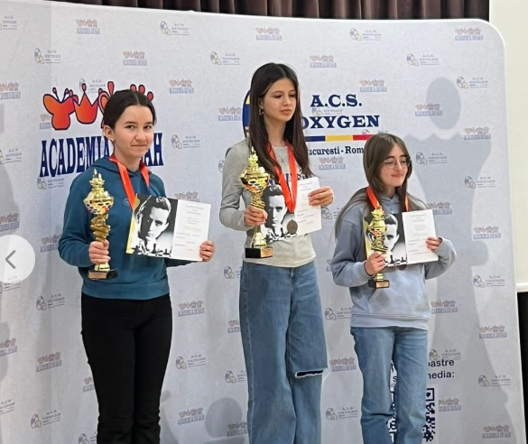 Șahista Maria Magdalena Curcă din Constanța câștigă categoria U14 la Festivalul Internațional de Șah Florin Gheorghiu