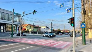 semafor pentru trecere de pietoni pe bulevardul I.C. Brătianu din Constanța