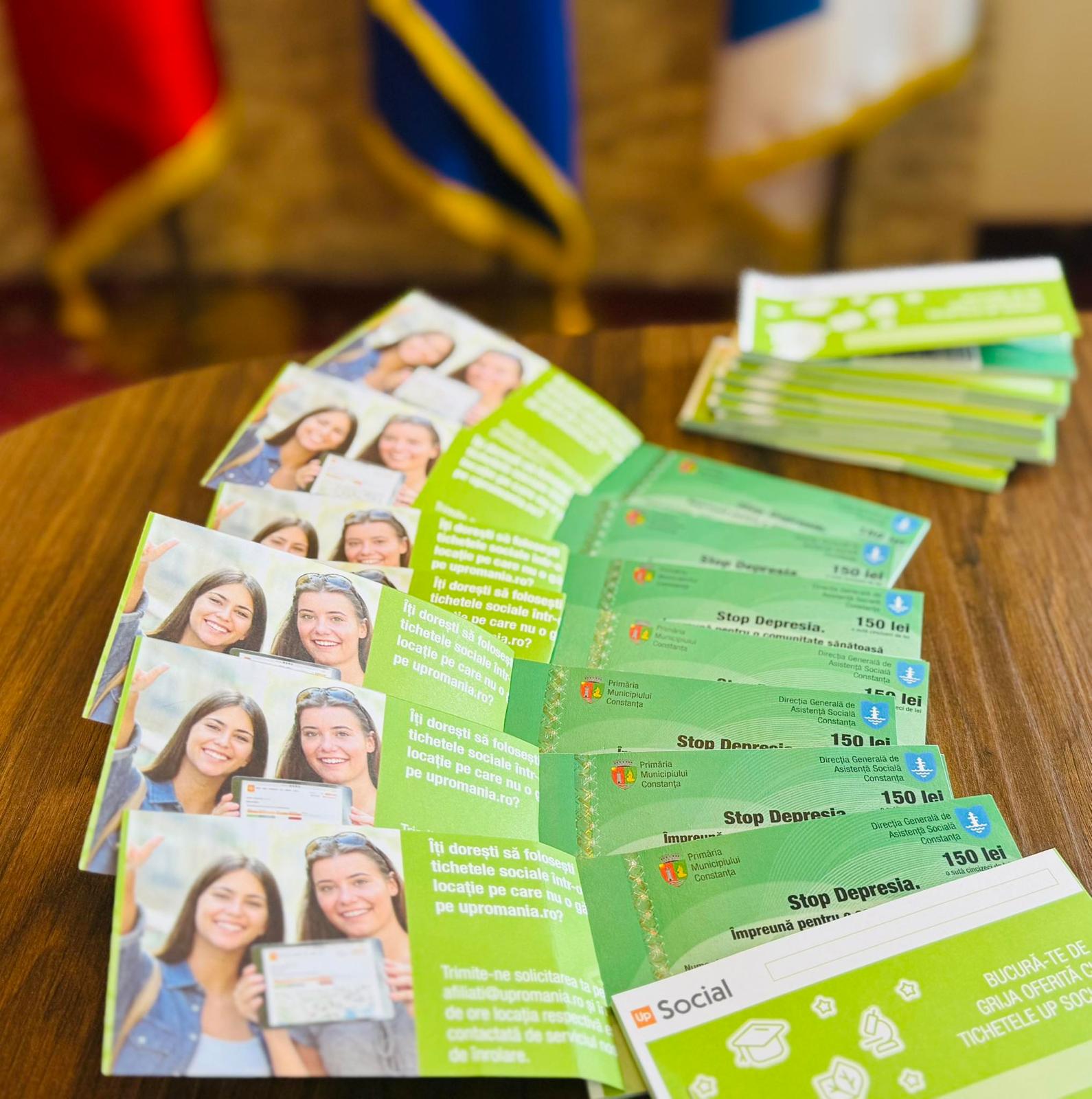 Pliante și tichete valorice ale programului Stop depresia din Constanța