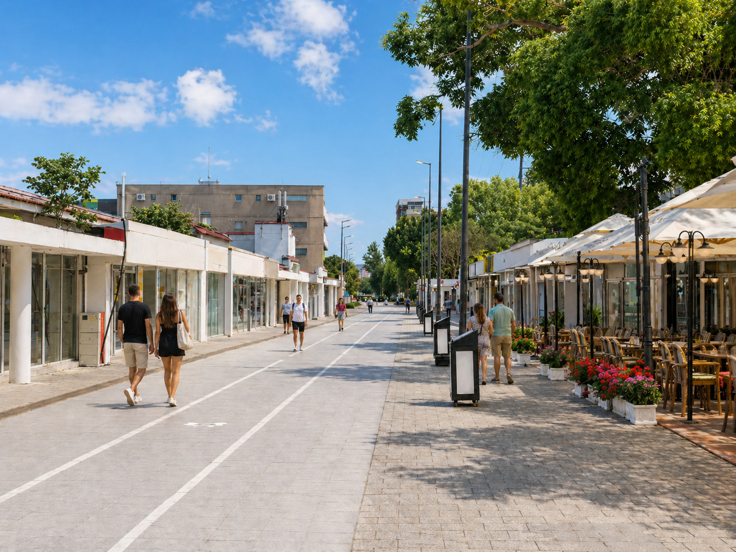 Zonă de promenadă din Constanța unde pot fi amplasate puncte de comerț sezonier