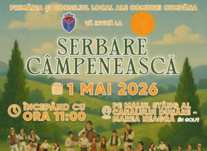 Serbare câmpenească de 1 Mai la Cumpăna, pe malul Canalului Dunăre-Marea Neagră