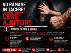 Mesaj de informare despre ajutorul acordat victimelor violenței domestice în Constanța
