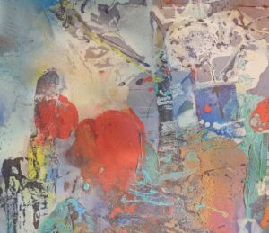 Lucrare abstractă din expoziția Florin Mocanu de la Muzeul de Artă Constanța