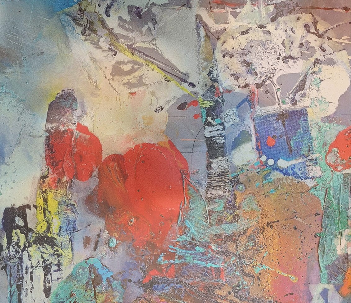 Lucrare abstractă din expoziția Florin Mocanu de la Muzeul de Artă Constanța