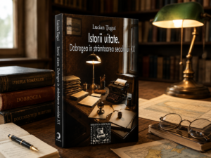 Volumul Istorii uitate. Dobrogea în strâmtoarea secolului XX, pe o masă de bibliotecă