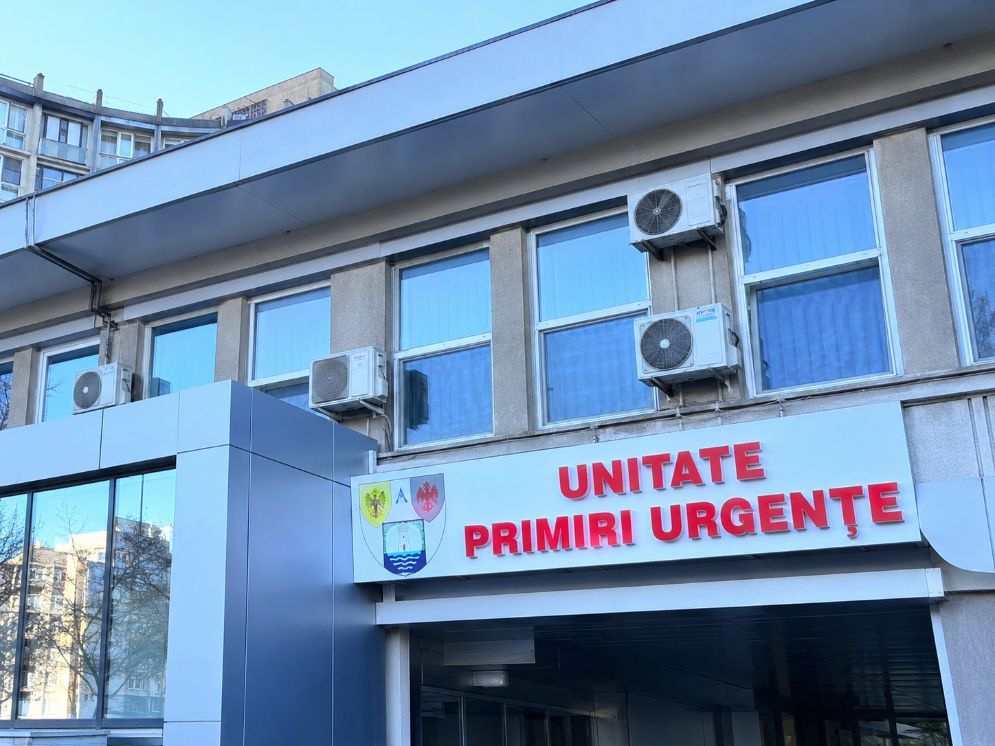 Intrarea Unității de Primiri Urgențe de la Spitalul Județean Constanța