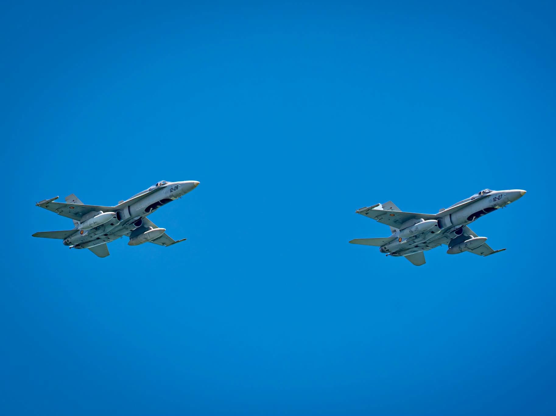 Avion F-18 spaniol aflat la Baza 57 Aeriană Mihail Kogălniceanu