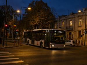 Iluminat public pe un bulevard din Constanța