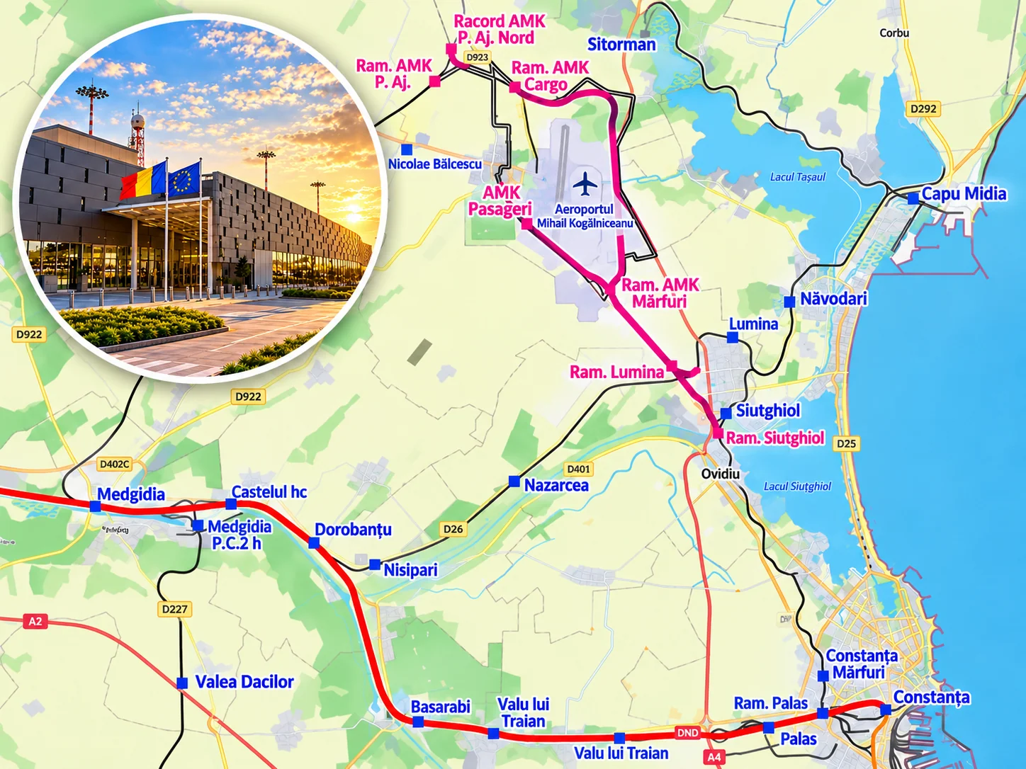 Trenul Metropolitan Constanța și conexiunea spre Aeroportul Mihail Kogălniceanu